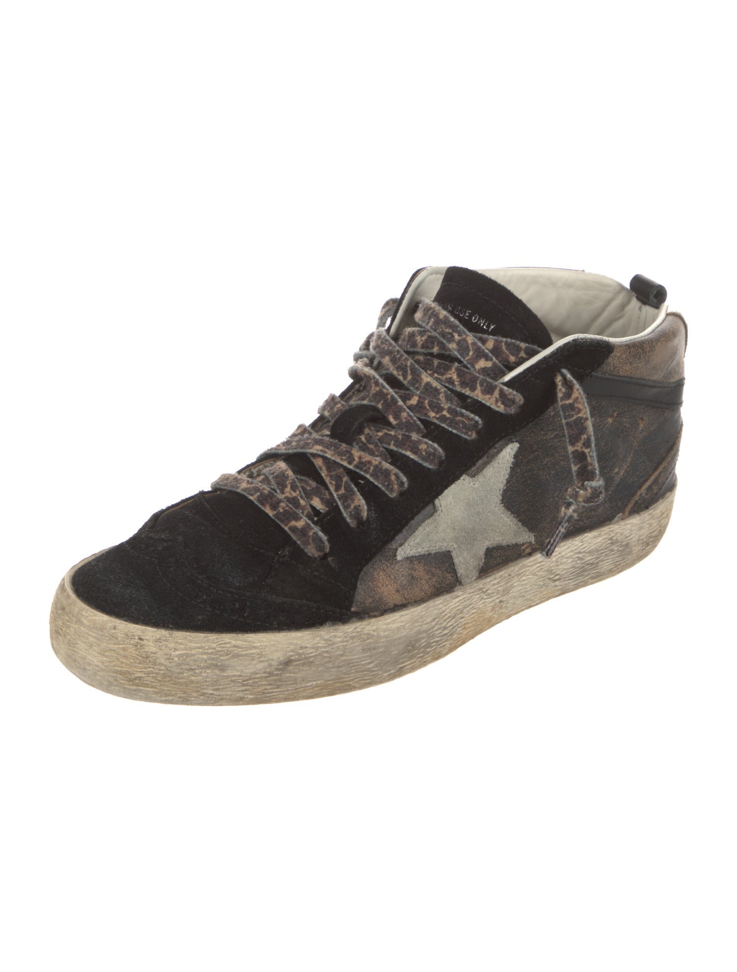 Golden Goose Leather Printed Sneakers